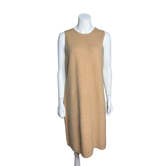 Vince Dress Women's Large Tan Sleeveless Wool Alpaca Blend - Picture 1 of 6